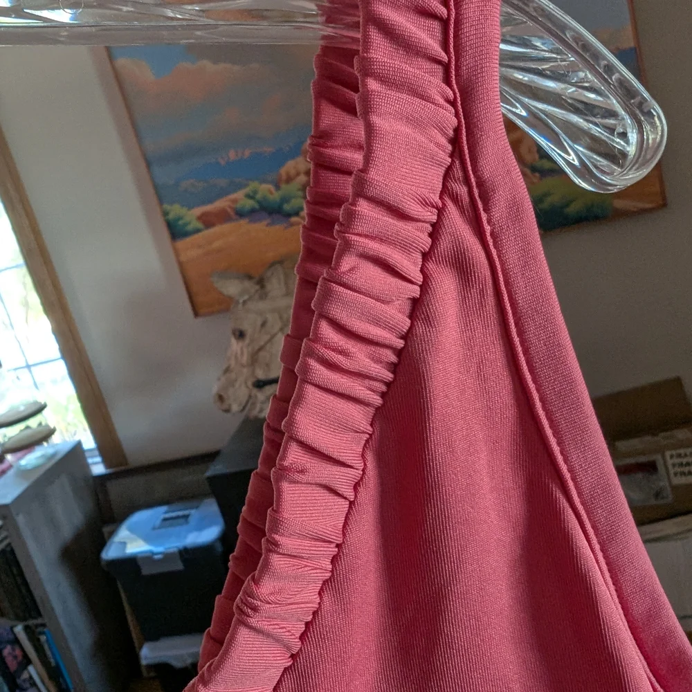 Pink Ruffled Women's Top - Picture 4 of 4